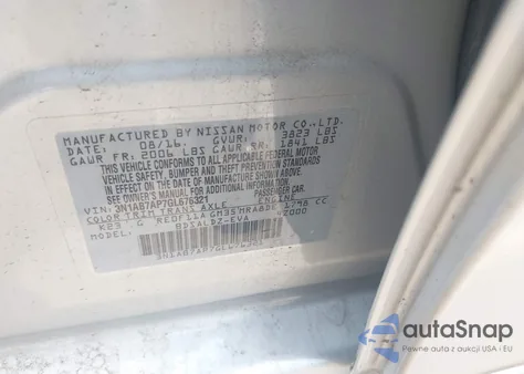 2016 Nissan Sentra Sv из США, поврежденный, VIN 3N1AB7AP7GL676321